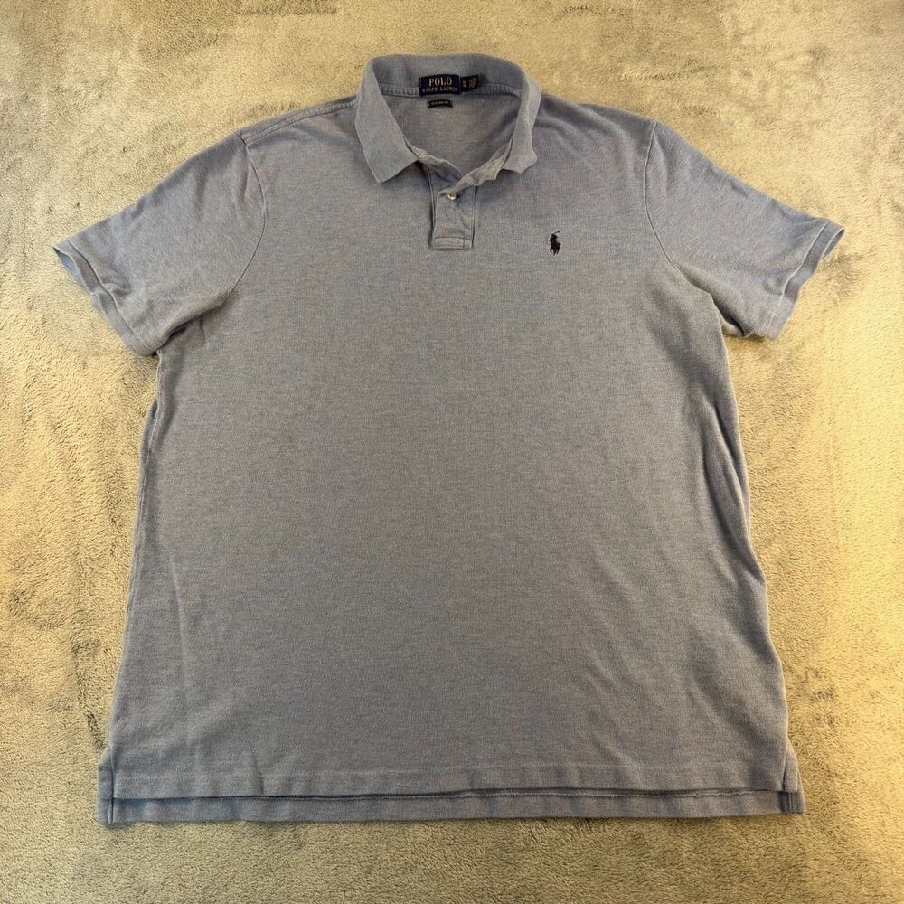 Polo Ralph Lauren Polo Shirt Mens XL Classic Fit Blue Cotton Short Sleeve Pony